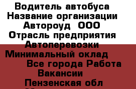 Водитель автобуса › Название организации ­ Автороуд, ООО › Отрасль предприятия ­ Автоперевозки › Минимальный оклад ­ 50 000 - Все города Работа » Вакансии   . Пензенская обл.,Мокшанский р-н